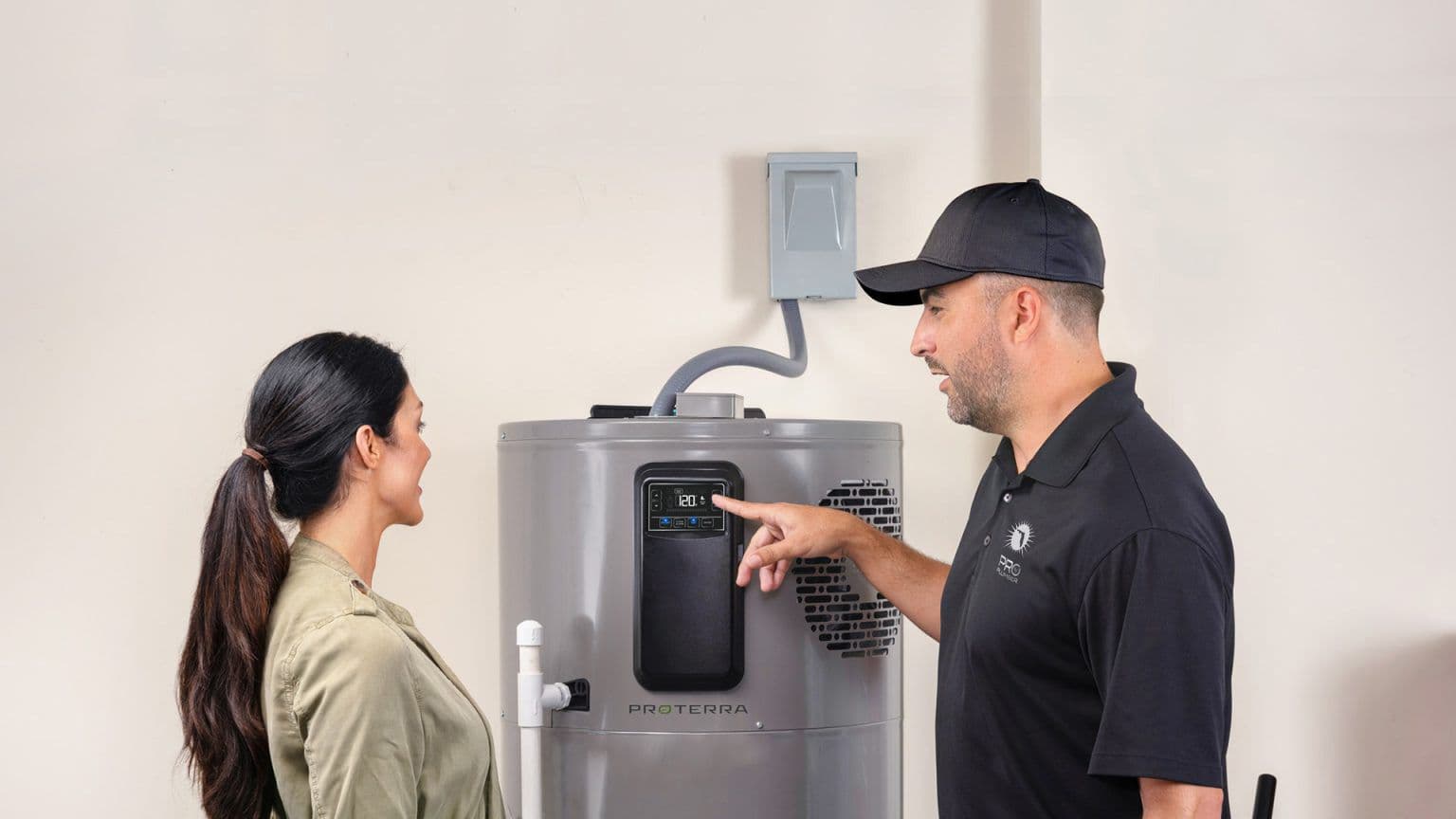 FEWA employees install a water treatment system.